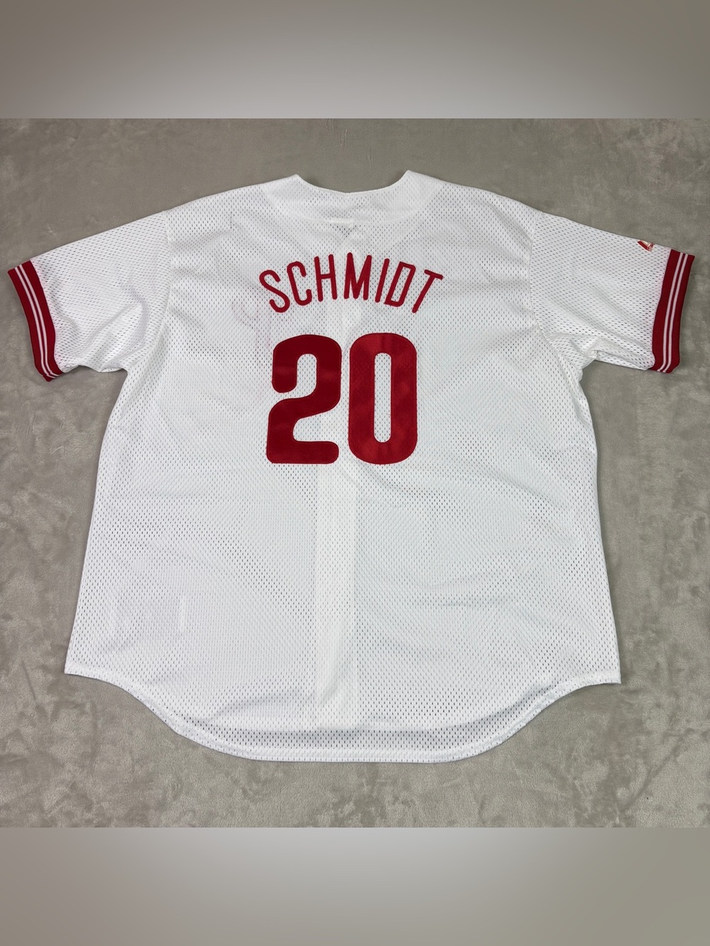 Vintage Majestic Philadelphia Phillies Mike Schmidt #20 Mesh Jersey USA 2X Rare